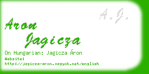 aron jagicza business card